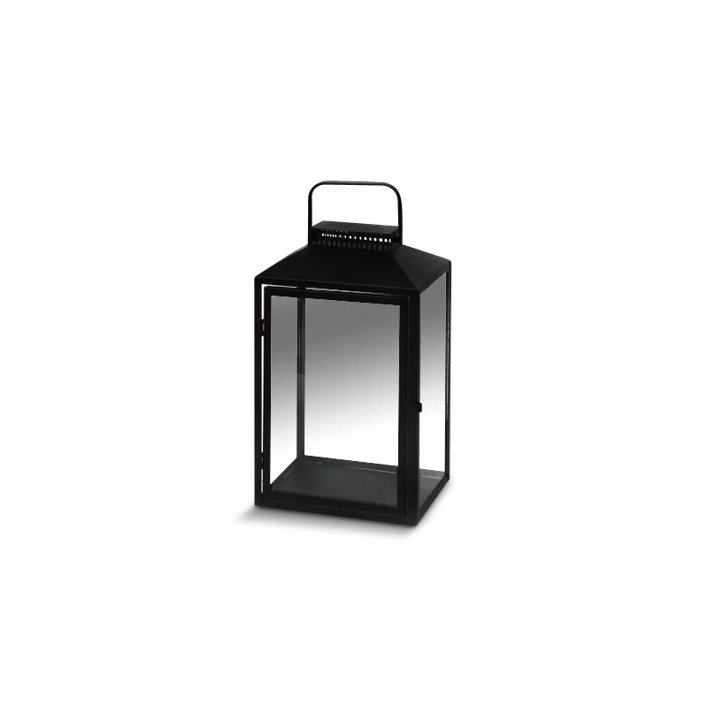 "Royal" lantern in black metal, glass panels. - Moinat - Bookshelves, Bookcases, Curio cabinets, Vitrines